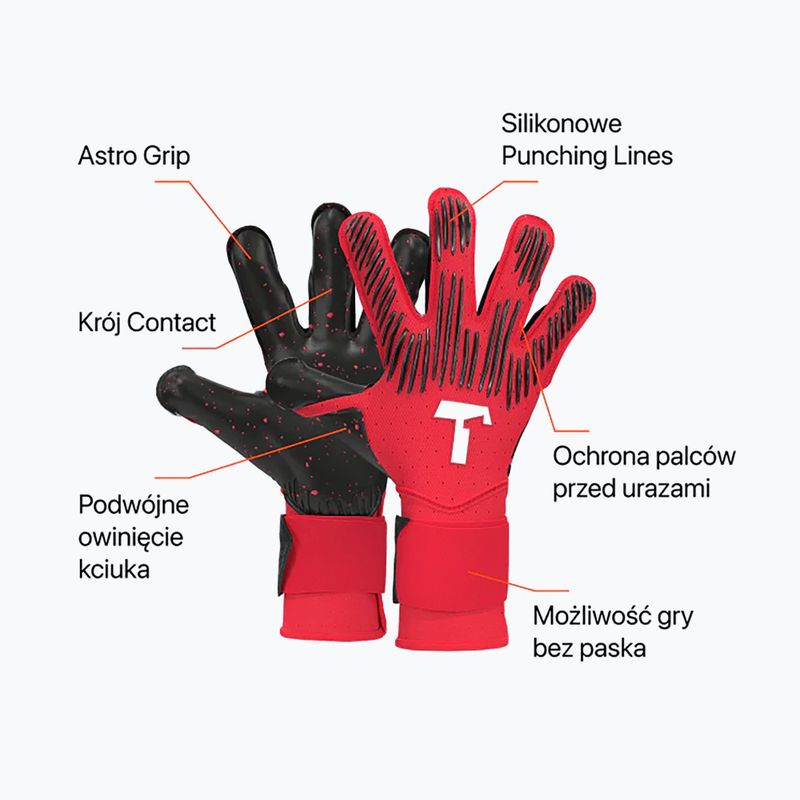 Vartininko pirštinės T1TAN Rebel 2.0 Solar Red FP red 2