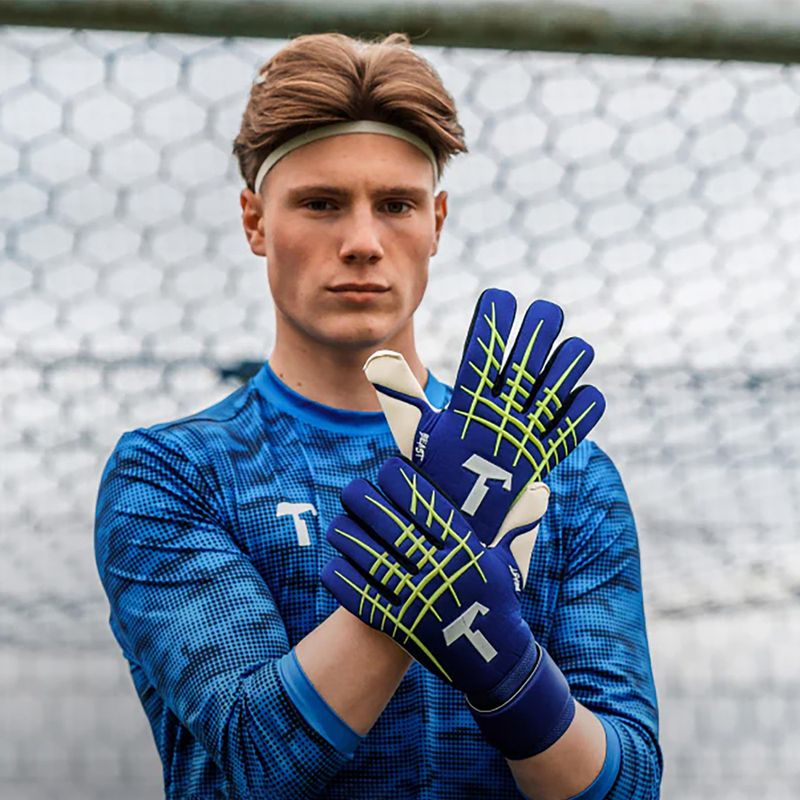 Vartininko pirštinės T1TAN Blue Beast 3.0 blue/white 2