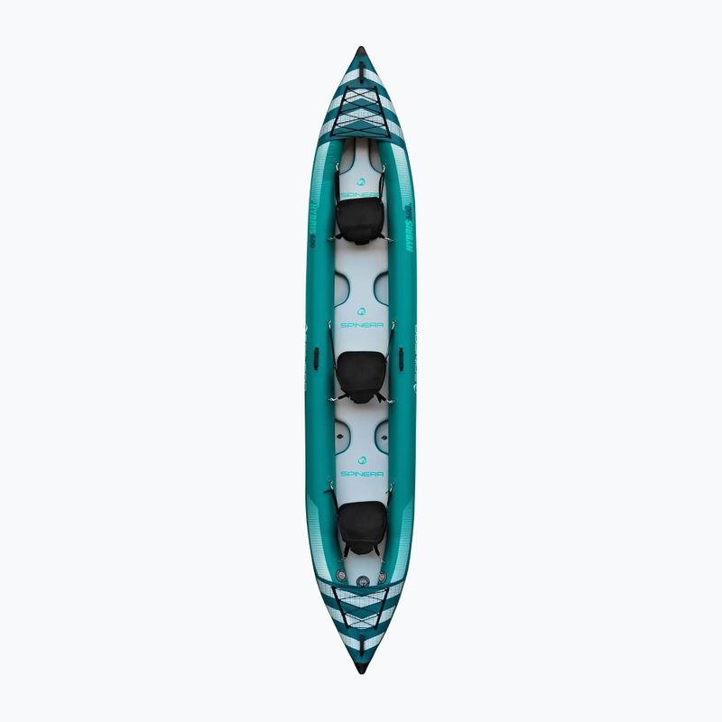 Trivietė pripučiama baidarė SPINERA Hybris 475 teal/white/grey 2