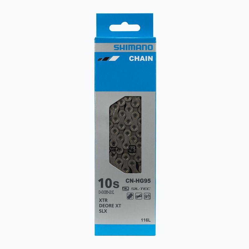 "Shimano" dviračių grandinė CN-HG95 + kaištis 10rz 116 grandžių