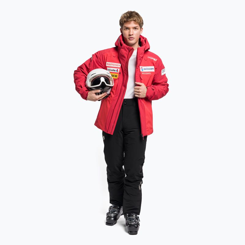 Vyriška slidinėjimo striukė Descente Swiss National Team Replica 86 red DWMUGK20 2
