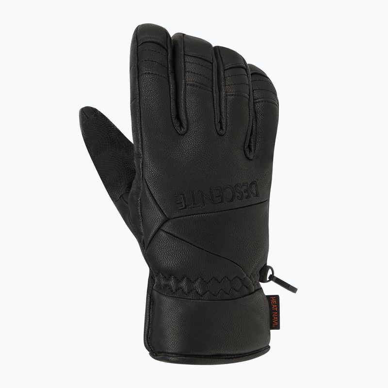 Vyriškos slidinėjimo pirštinės Descente Black leather 2