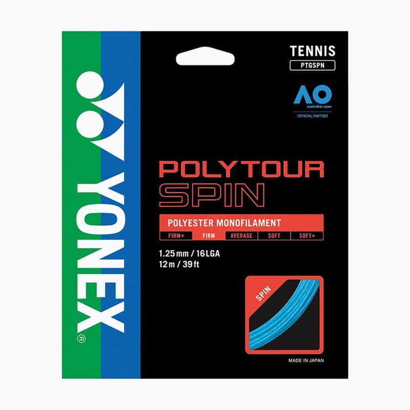 Teniso stygos YONEX Poly Tour Spin 125 Set black