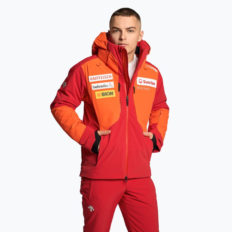 Vyriška slidinėjimo striukė Descente Swiss mandarin orange