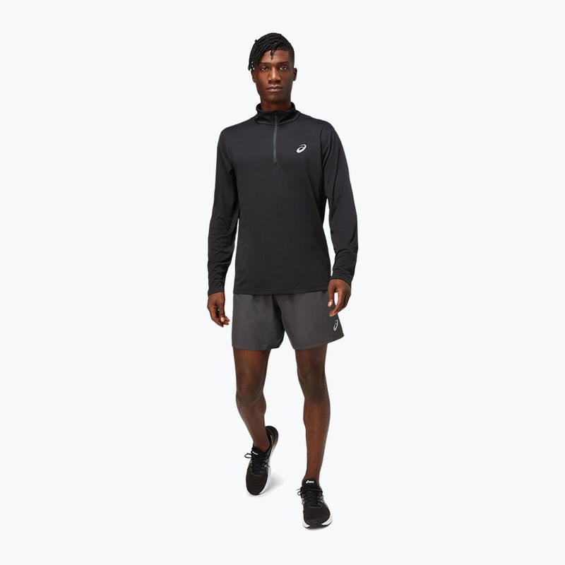 Vyriška ASICS Core 1/2 Zip performance juoda bėgimo striukė su ilgomis rankovėmis 6