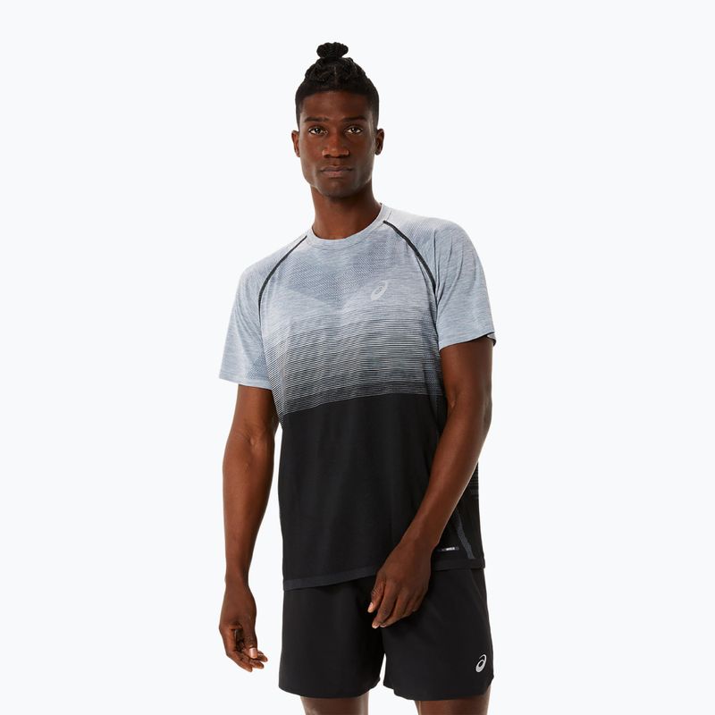 Vyriški bėgimo marškinėliai ASICS Seamless performance black/carrier grey