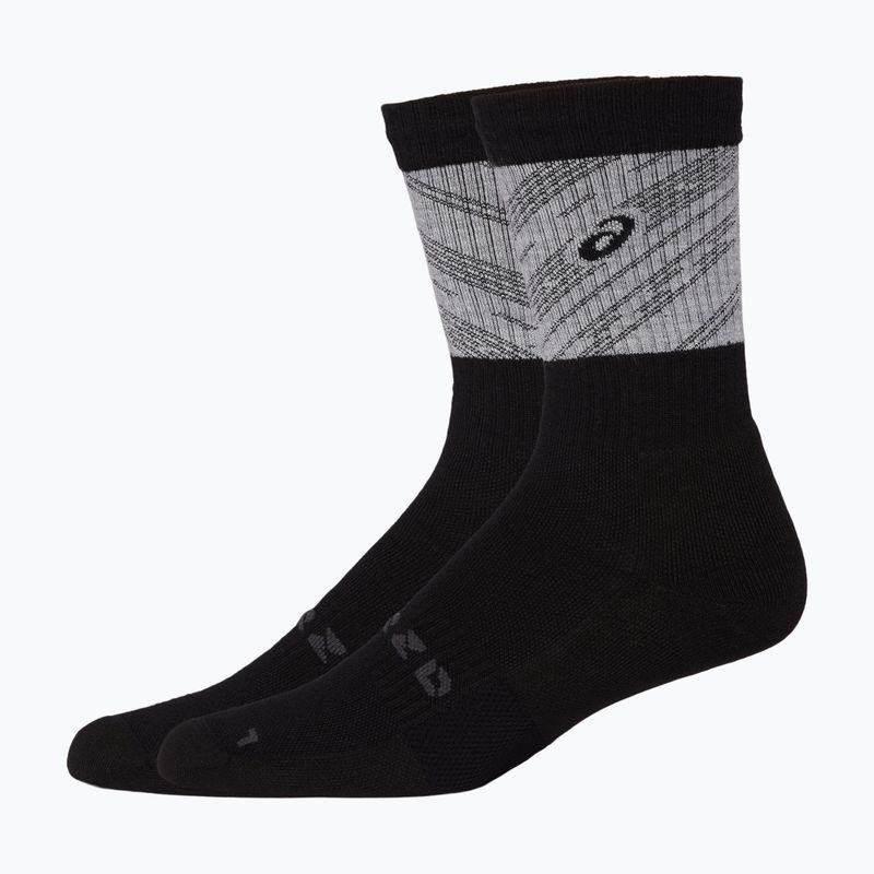 ASICS Winter Run Crew tamsiai pilkos bėgimo kojinės 2