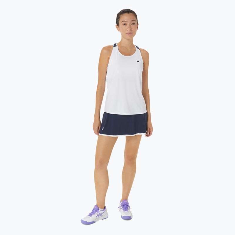 Moteriškas teniso tank topas ASICS Court Tank brilliant white/midnight 2