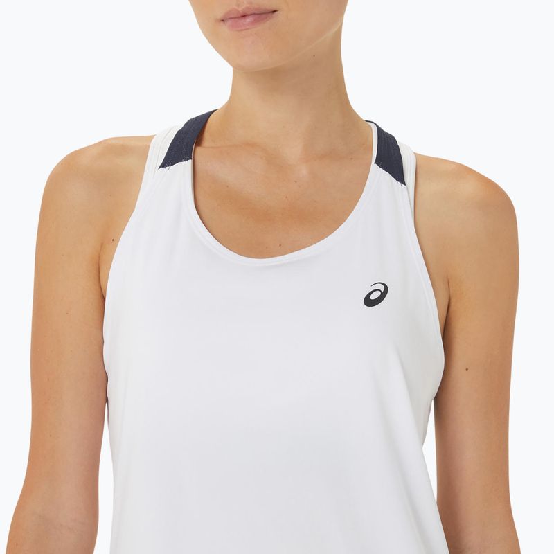 Moteriškas teniso tank topas ASICS Court Tank brilliant white/midnight 4