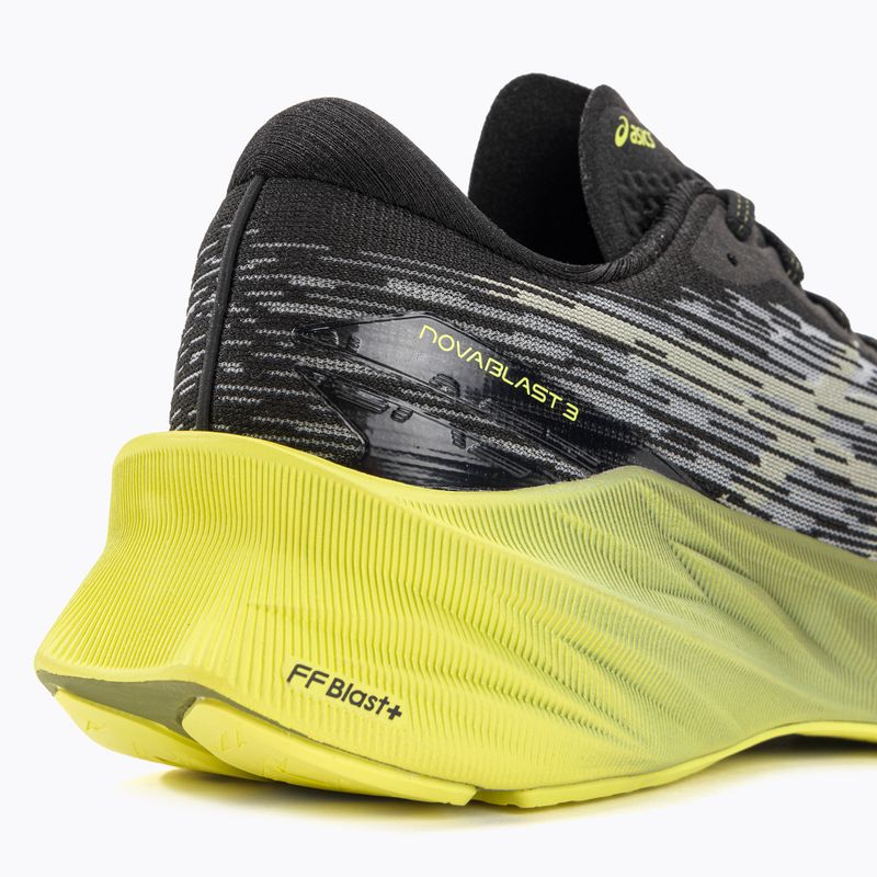 ASICS Novablast 3 black/dried leaf green vyriški bėgimo bateliai 9