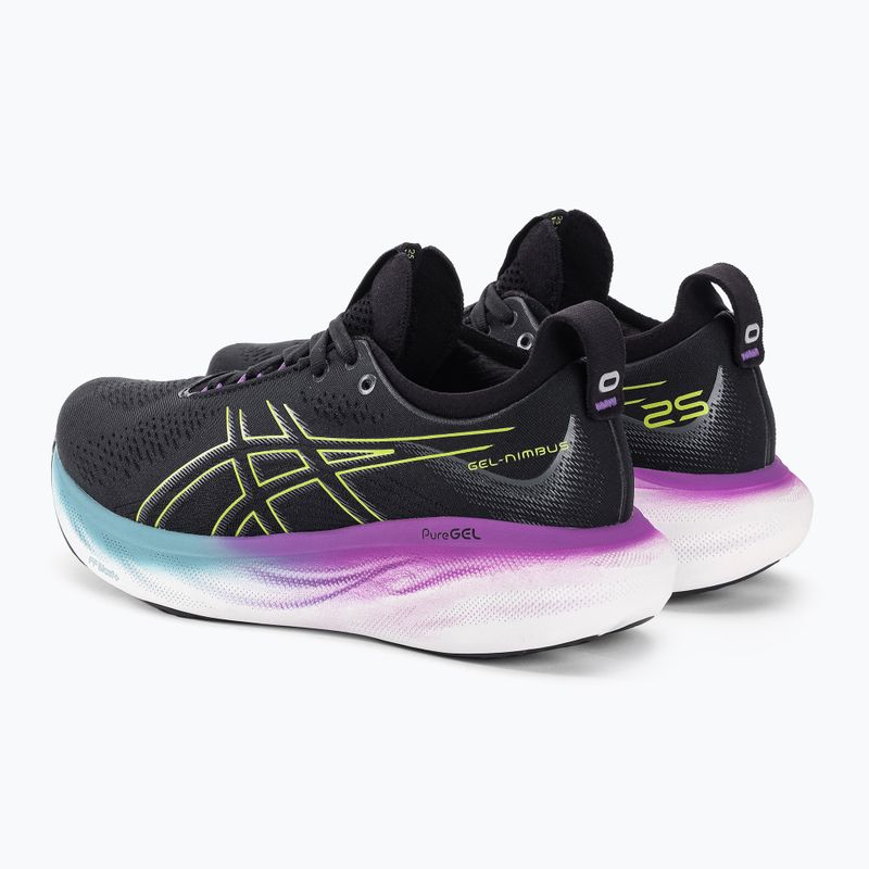 ASICS Gel-Nimbus 25 moteriški bėgimo bateliai juoda/žėrinti geltona 3