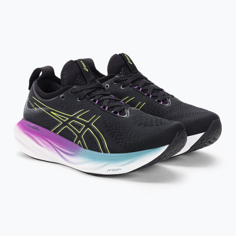 ASICS Gel-Nimbus 25 moteriški bėgimo bateliai juoda/žėrinti geltona 4