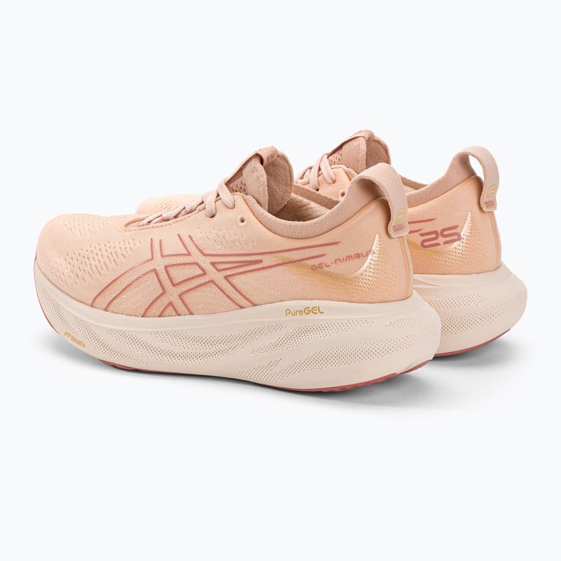 ASICS Gel-Nimbus 25 moterų bėgimo bateliai šviesiai abrikosinė/šviesiai granatinė 3