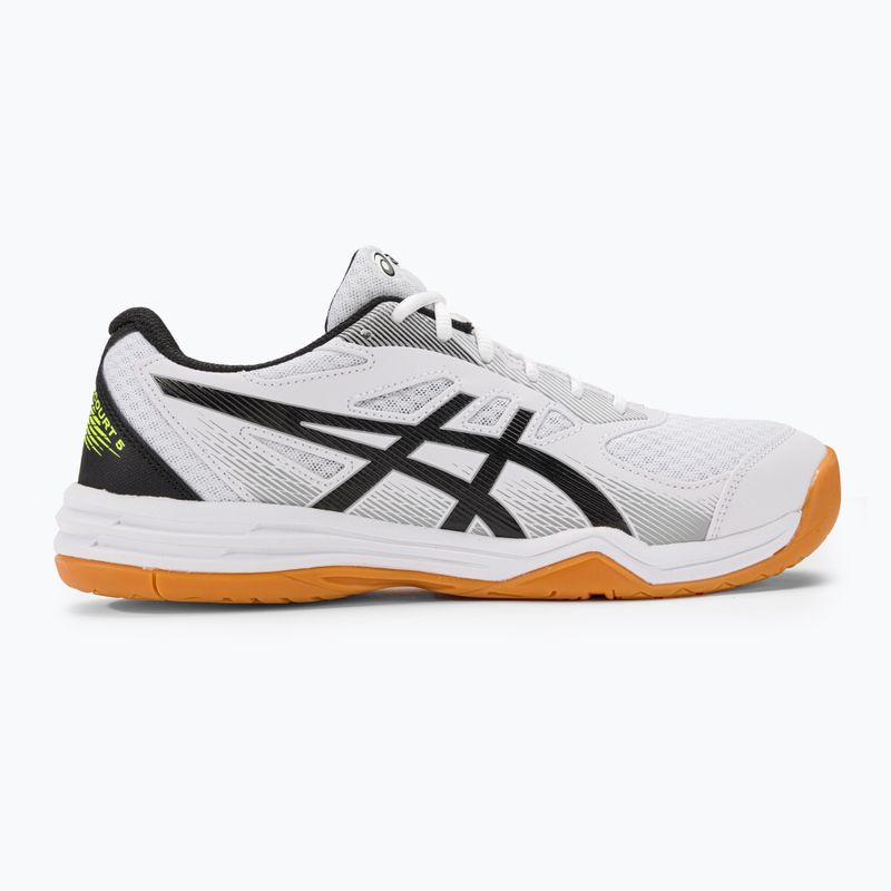ASICS vyriški skvošo bateliai Upcourt 5 white / safety yellow 2