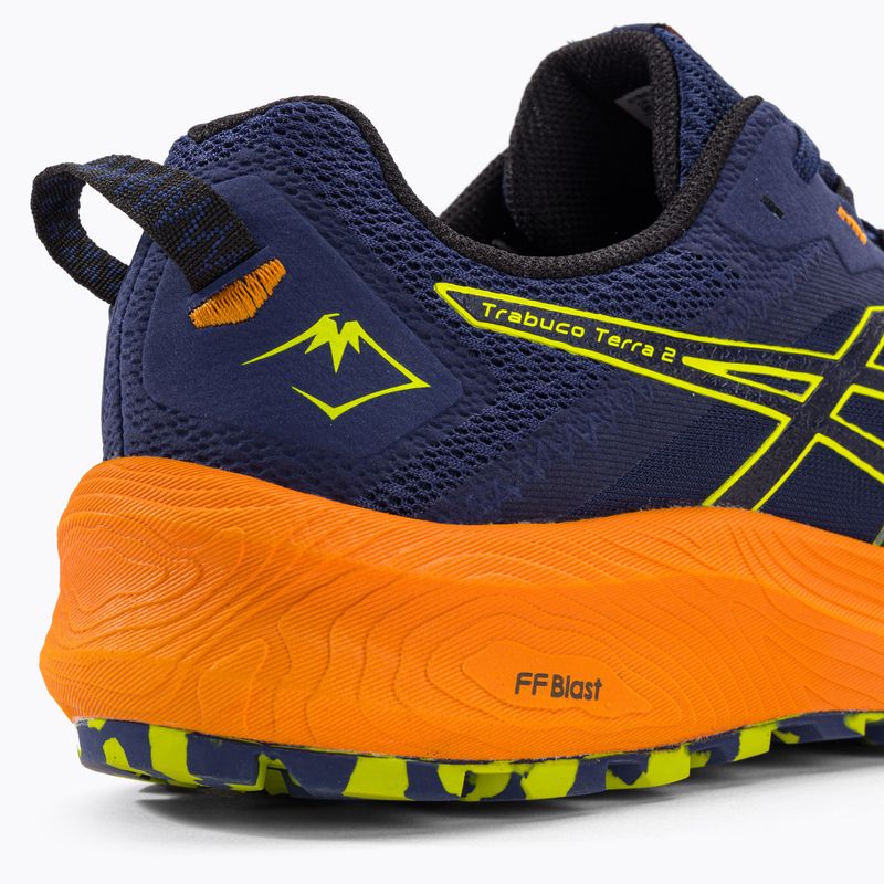 ASICS Trabuco Terra 2 deep ocean/neon lime vyriški bėgimo bateliai 10