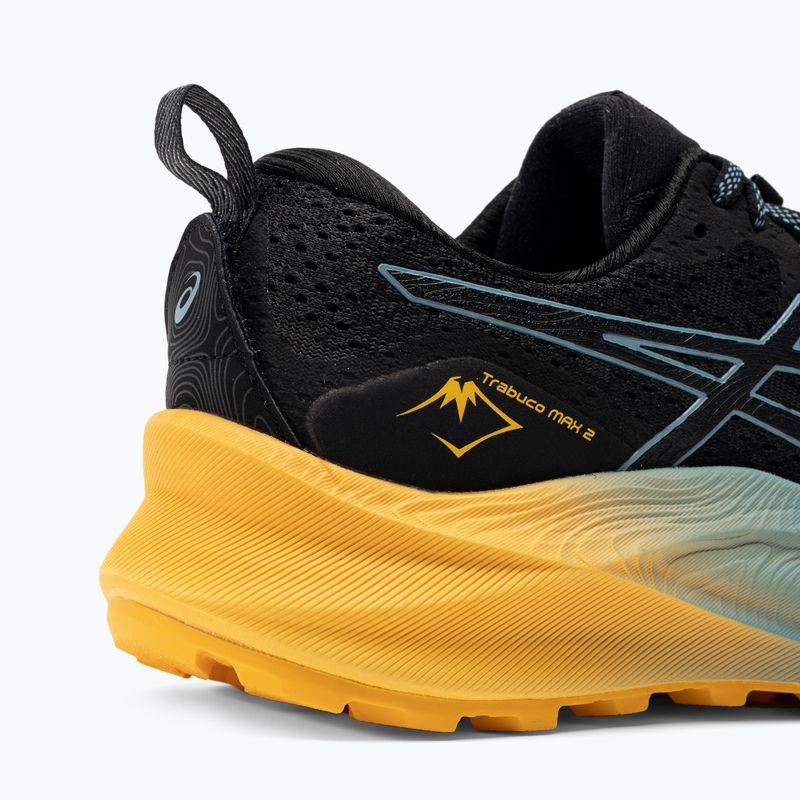 ASICS Trabuco Max 2 vyriški bėgimo bateliai juoda/pilkai mėlyna 8