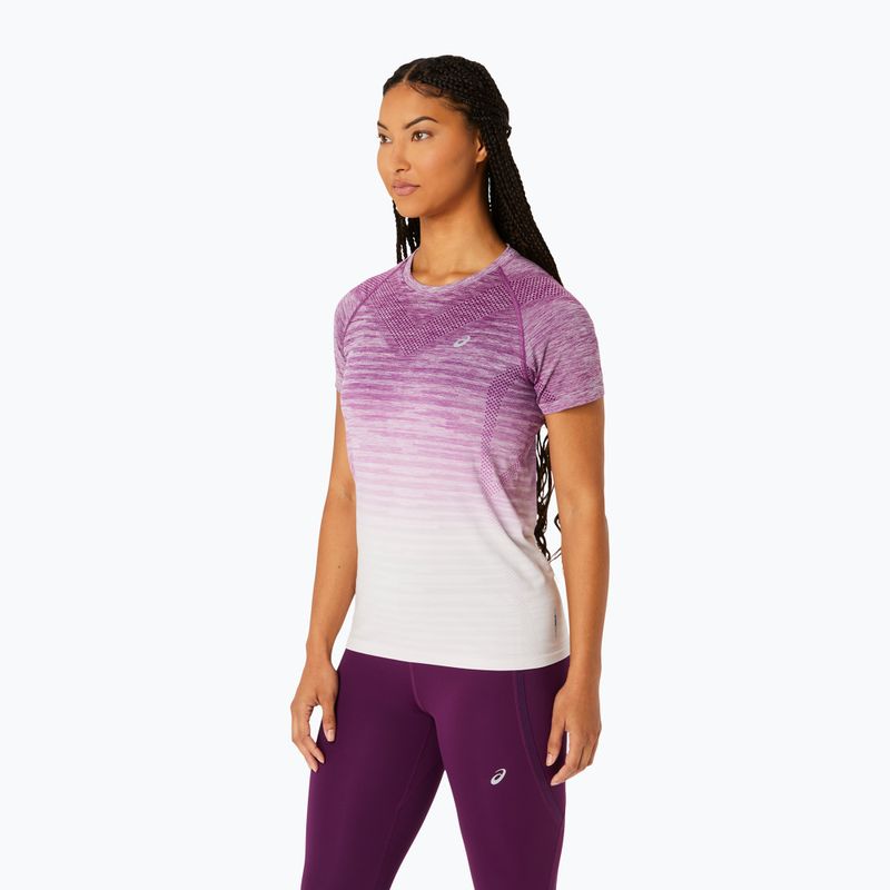 ASICS moteriški bėgimo marškinėliai Besiūliai marškinėliai su alyviniu atspalviu / giliai violetine spalva 4