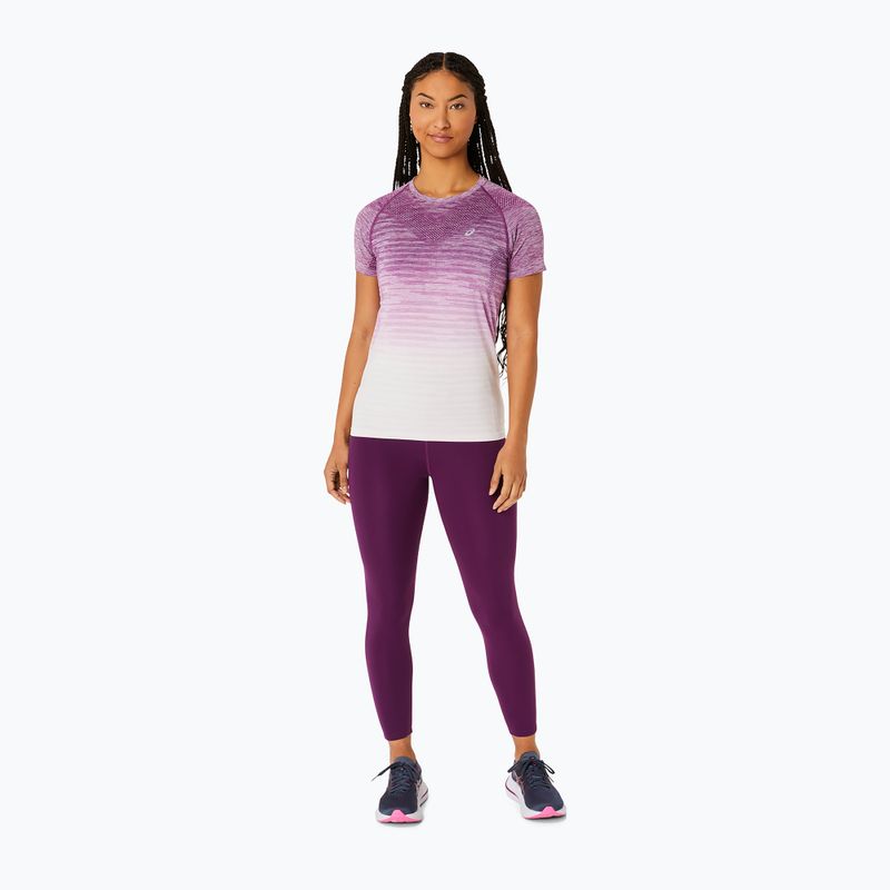 ASICS moteriški bėgimo marškinėliai Besiūliai marškinėliai su alyviniu atspalviu / giliai violetine spalva 2