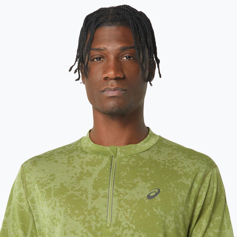 Vyriški bėgimo marškinėliai ASICS Metarun Pattern 1/2 ZIP cactus 5