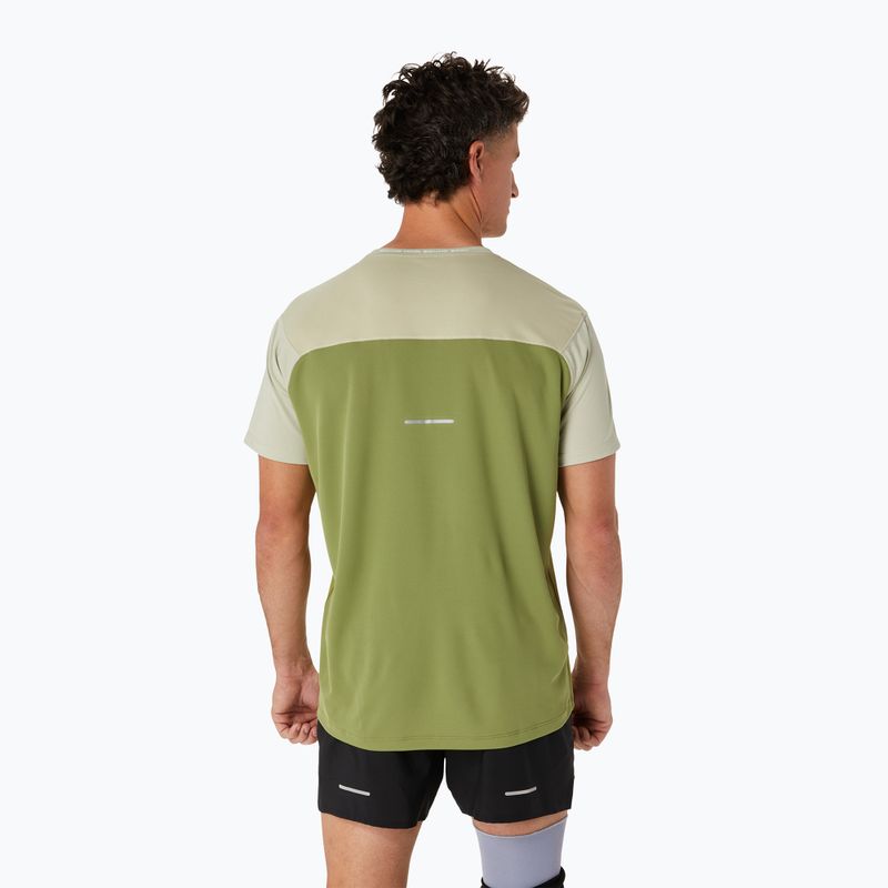 Vyriški bėgimo marškinėliai ASICS Race Top performance dried leaf green/cactus 3