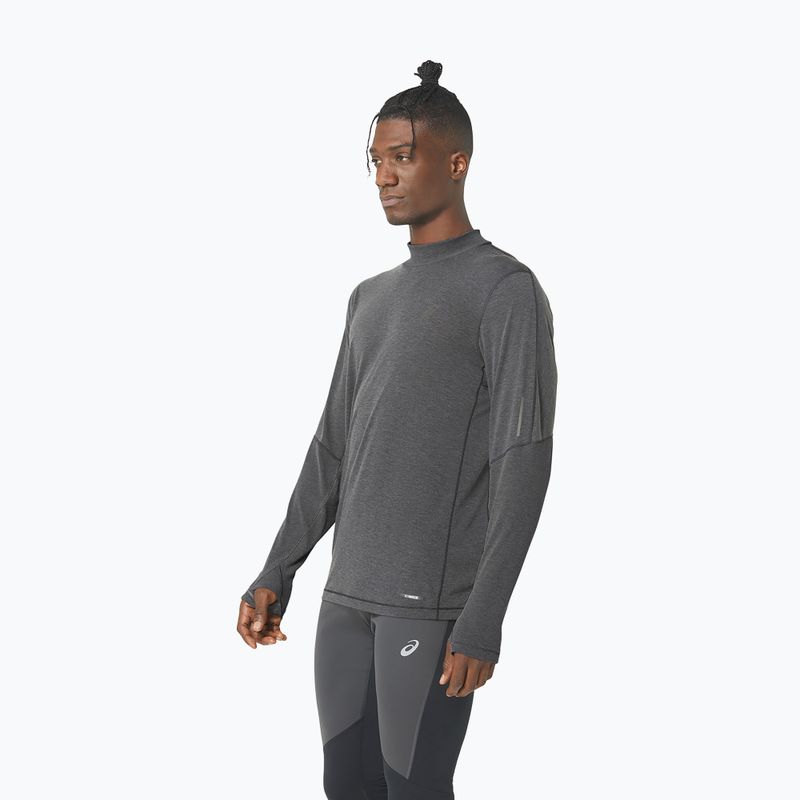 Vyriška ASICS Metarun Mock Neck performance juoda bėgimo striukė su ilgomis rankovėmis 3