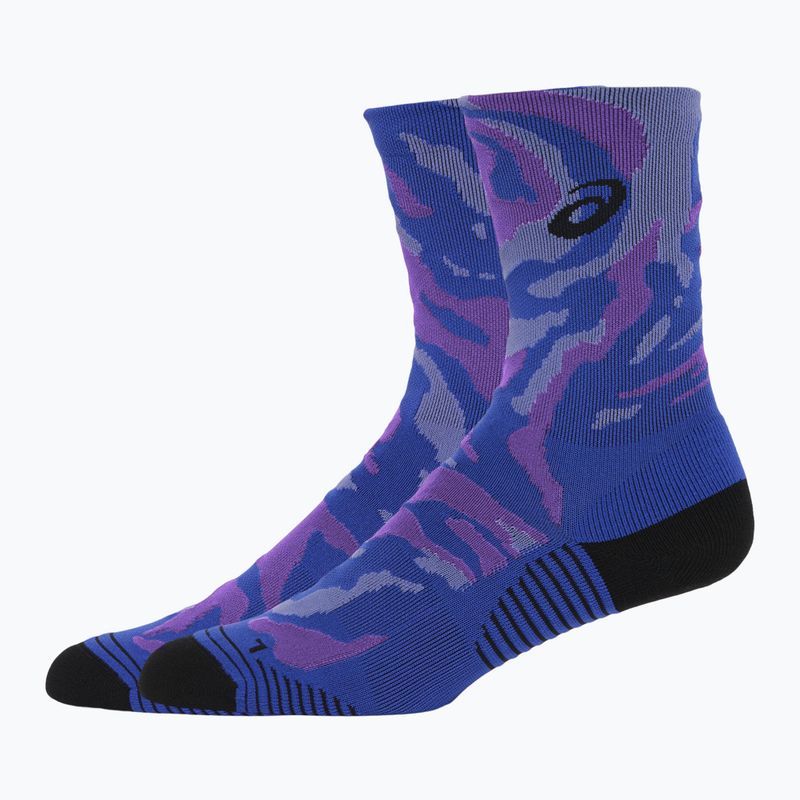 Bėgimo kojinės ASICS Color Camo Run Crew eggplant/blue violet/cyber grape 2