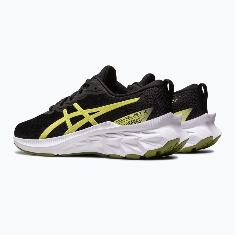 Vaikiški bėgimo bateliai ASICS Novablast 2 GS black/glow yellow 14
