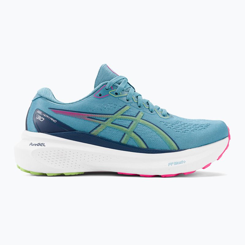 ASICS Gel-Kayano 30 moteriški bėgimo bateliai gris blue/lime green 2