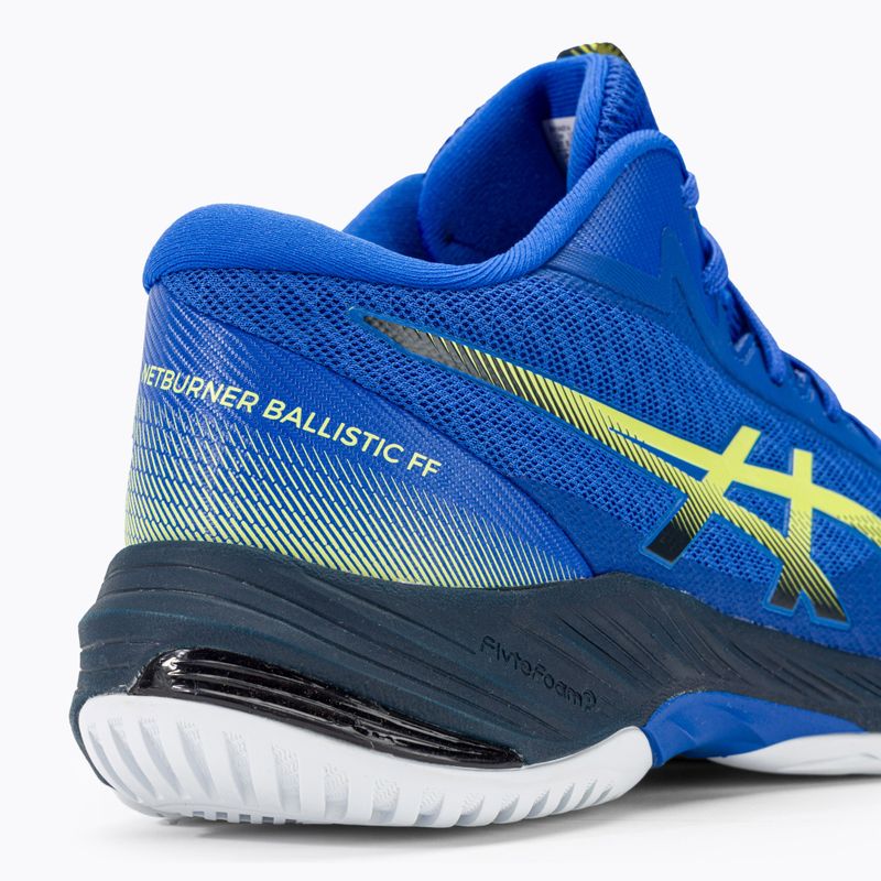 ASICS Netburner Ballistic FF MT 3 vyriški tinklinio bateliai iliuzija mėlyna / švytinti geltona 10