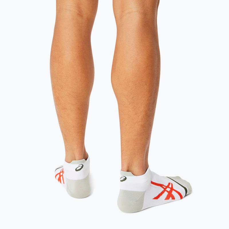 Kojinės ASICS Light Single Tab brilliant white/red snapper 5
