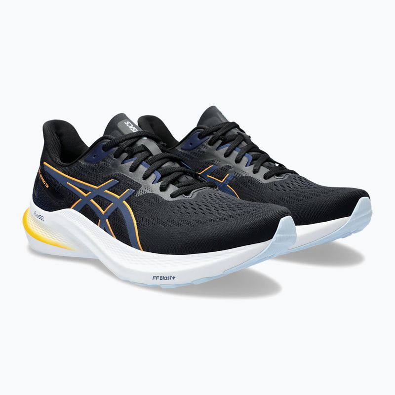 ASICS GT-2000 12 black/fellow yellow vyriški bėgimo bateliai 10