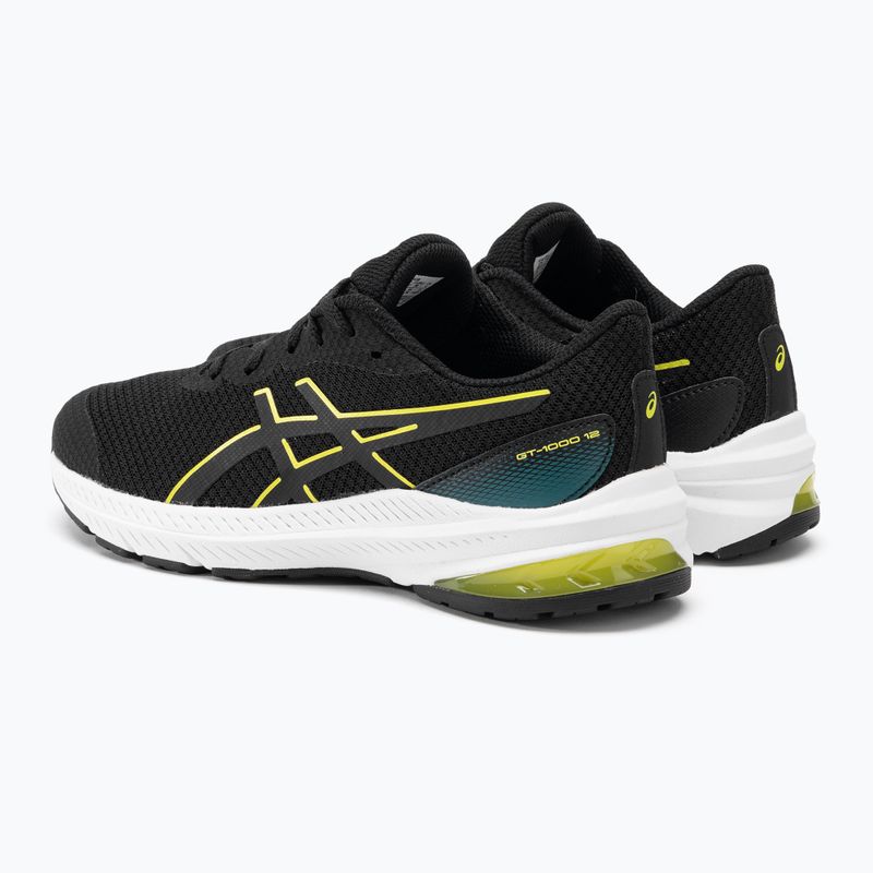 Vaikiški bėgimo batai ASICS GT-1000 12 GS black/bright yellow 3