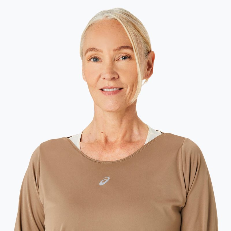 Marškinėliai ilgmis rankovėmis + Moteriškas bėgimo tank topas ASICS Nagino Run pepper/oatmeal 4