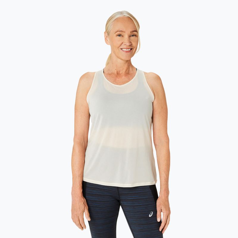 Marškinėliai ilgmis rankovėmis + Moteriškas bėgimo tank topas ASICS Nagino Run pepper/oatmeal 5