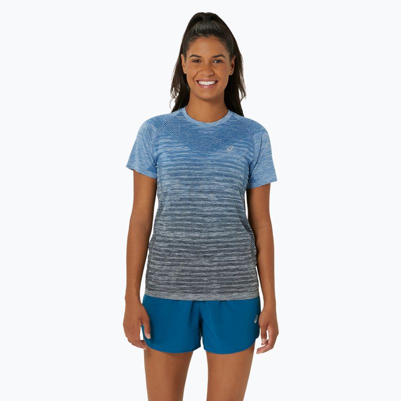 Moteriški bėgimo marškinėliai ASICS Seamless rich navy/performance black