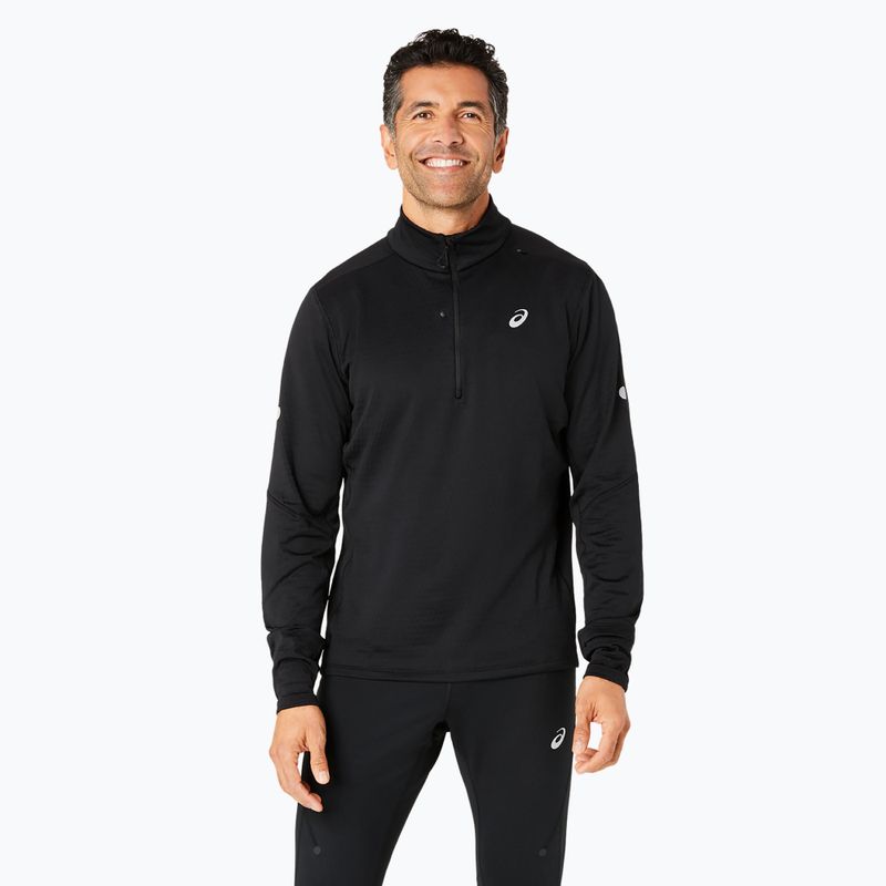 Vyriškas bėgimo džemperis ASICS Road Winter 1/2 Zip Mid Layer performance black