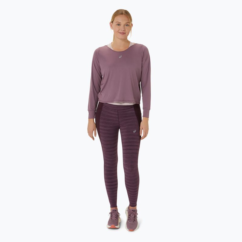 Moteriškos bėgimo tamprės ASICS Nagino Run dark aubergine heather 2