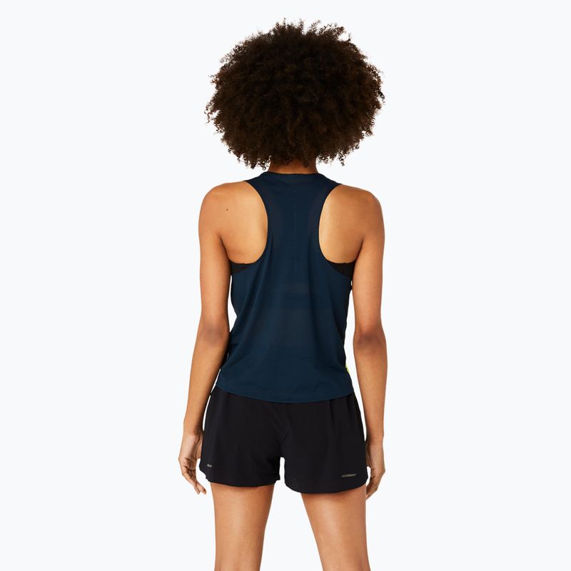 Moteriškas bėgimo tank topas ASICS Light Graphic Tank french blue/safety yellow 3