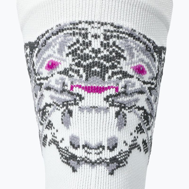 Bėgimo kojinės ASICS Performance Run Crew brilliant white/bold magenta 4