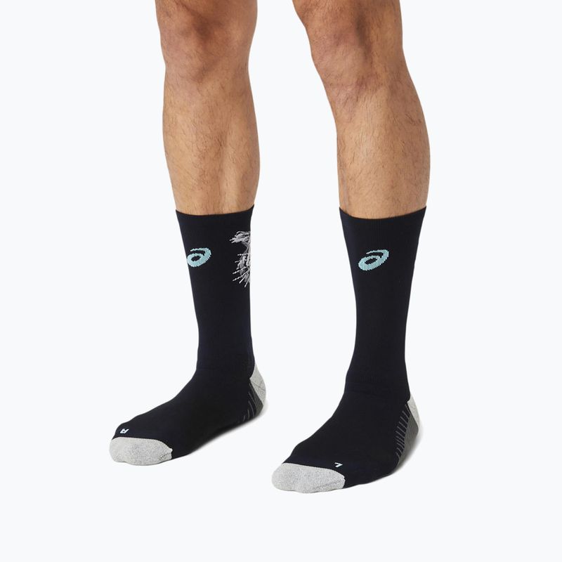 Bėgimo kojinės ASICS Performance Run Crew midnight/bright cyan 6