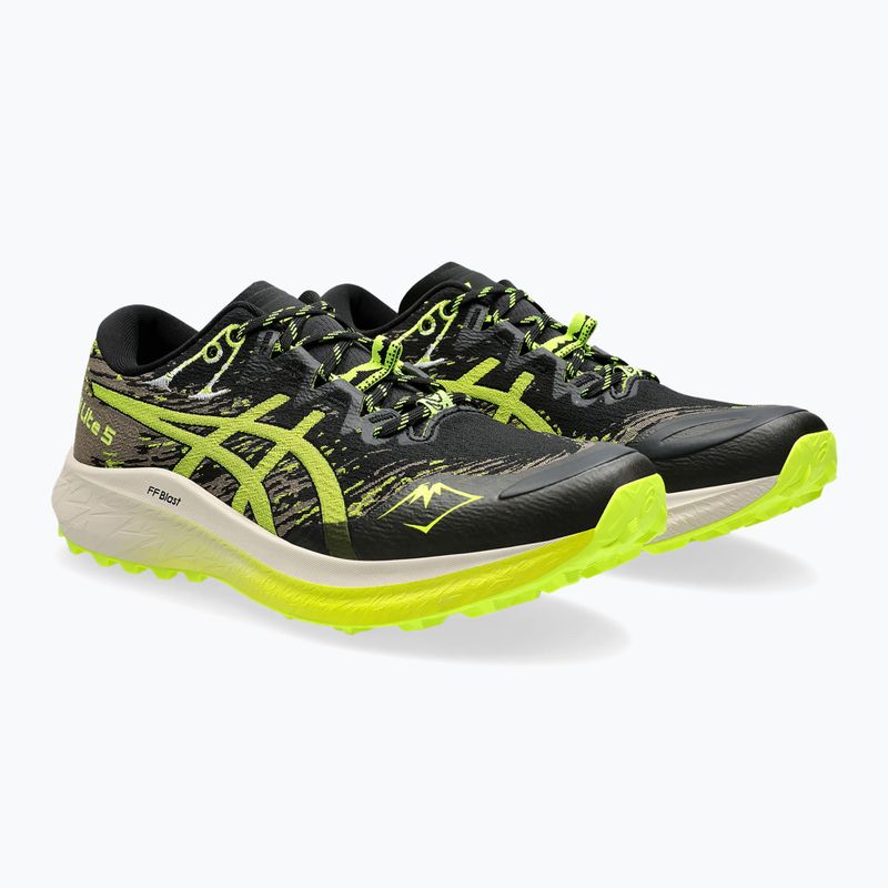 Vyriški bėgimo batai ASICS Fuji Lite 5 black/safety yellow 10