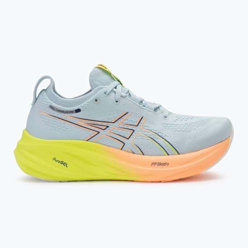 Moteriški bėgimo batai ASICS Gel-Nimbus 26 Paris cool grey/safety yellow 2