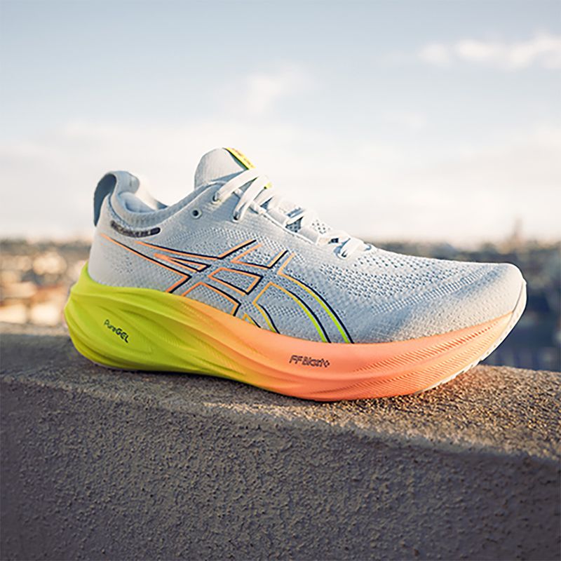 Moteriški bėgimo batai ASICS Gel-Nimbus 26 Paris cool grey/safety yellow 8