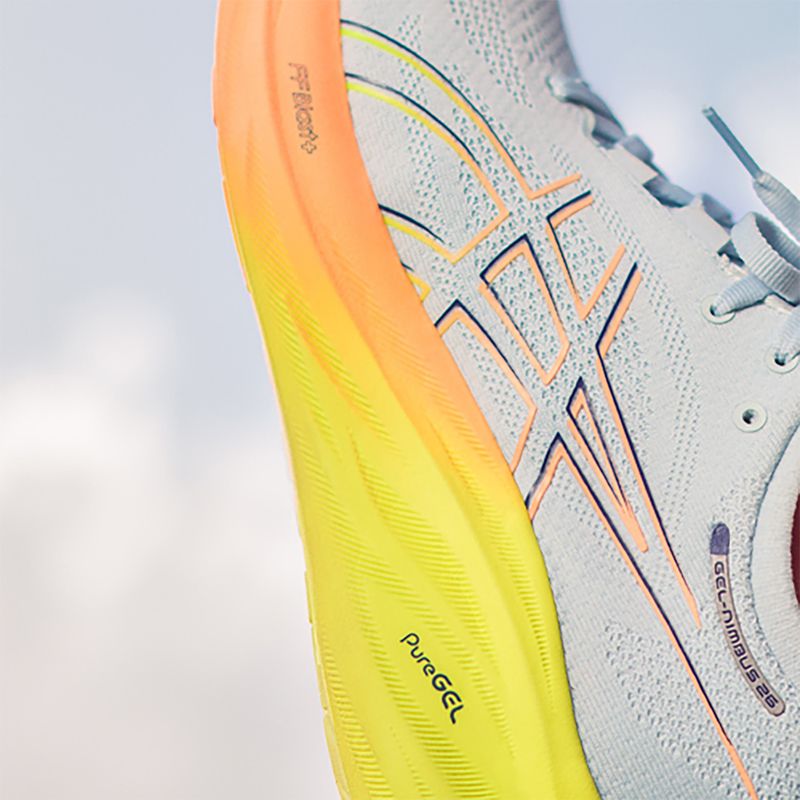 Moteriški bėgimo batai ASICS Gel-Nimbus 26 Paris cool grey/safety yellow 9
