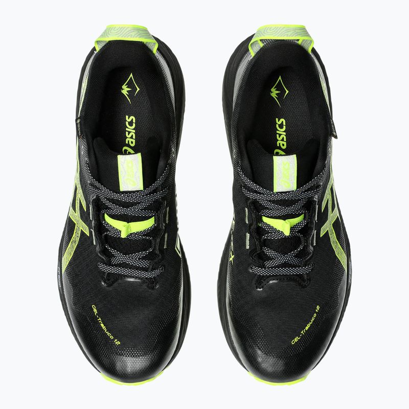 Vyriški bėgimo bateliai ASICS Gel-Trabuco 12 GTX black/safety yellow 12