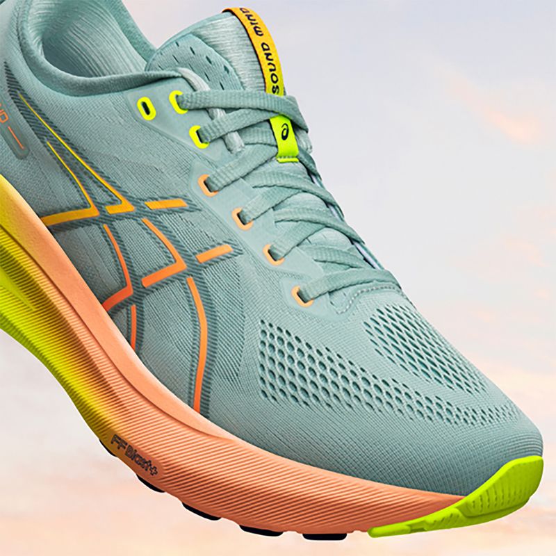 Vyriški bėgimo batai ASICS Gel-Kayano 31 Paris light celadon/safety yellow 10