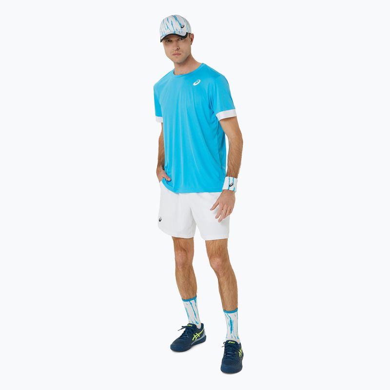 Vyriški teniso marškinėliai ASICS Court SS Top digital aqua/brilliant white 2