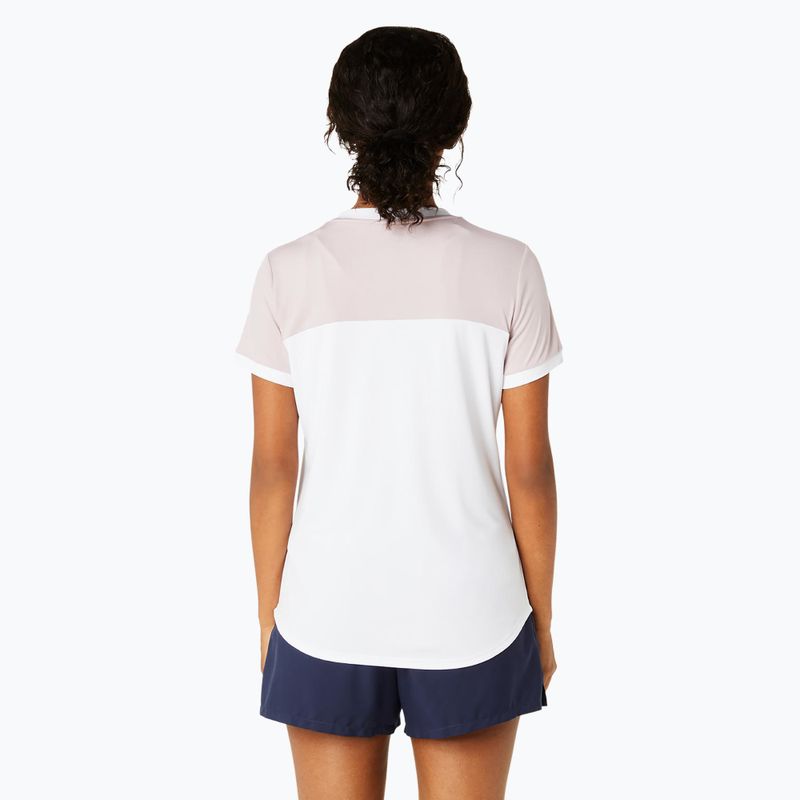 Moteriški teniso marškinėliai ASICS Court SS Top brilliant white/watershed rose 3