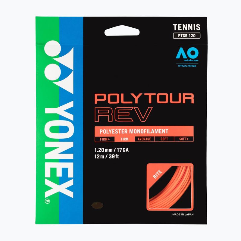 YONEX Poly Tour Rev 120 rinkinys 12 m violetinės spalvos NT120PRSP stygos