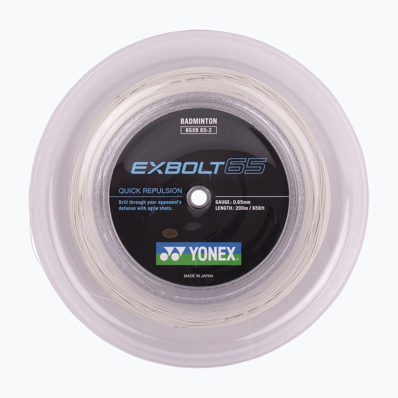 Badmintono stygos YONEX Exbolt 65 Set 10 m baltos spalvos